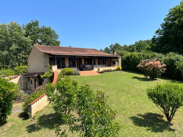 View of the Dordogne gite from the rear garden near Villamblard