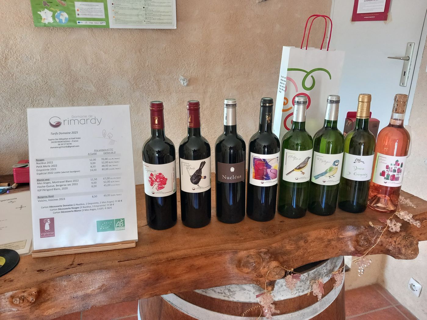 A wine tasting in the Montravel wine area